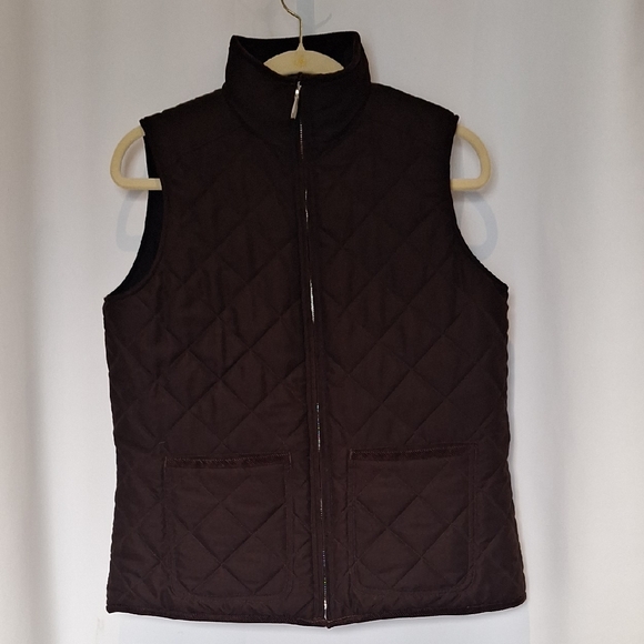 Lauren Ralph Lauren Quilted Brown And Black Reversable Vest Size M - Picture 1 of 10